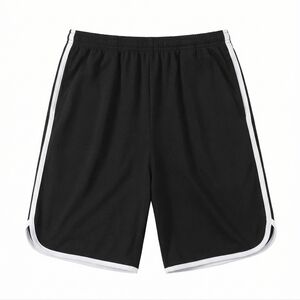 Vintage Pistol Pete Men's Black Athletic Shorts with White Trim Size Large